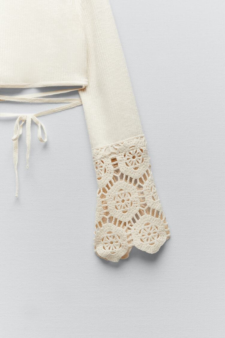 Crochet top with skirt set