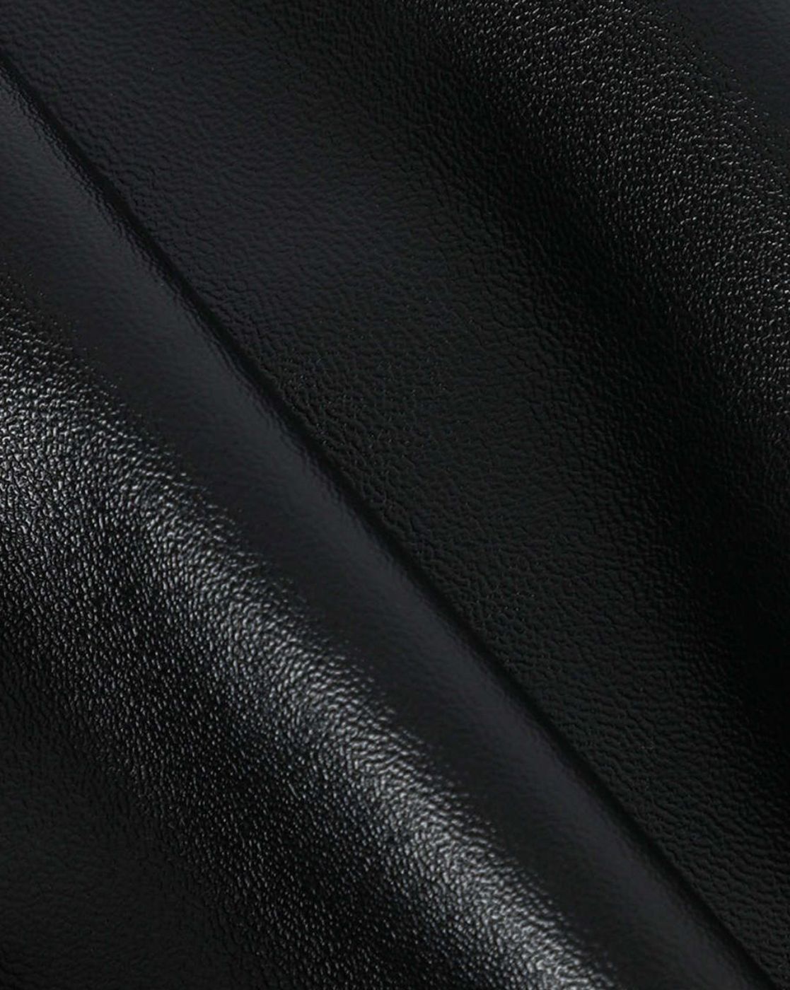 Split Leather Black Skirt