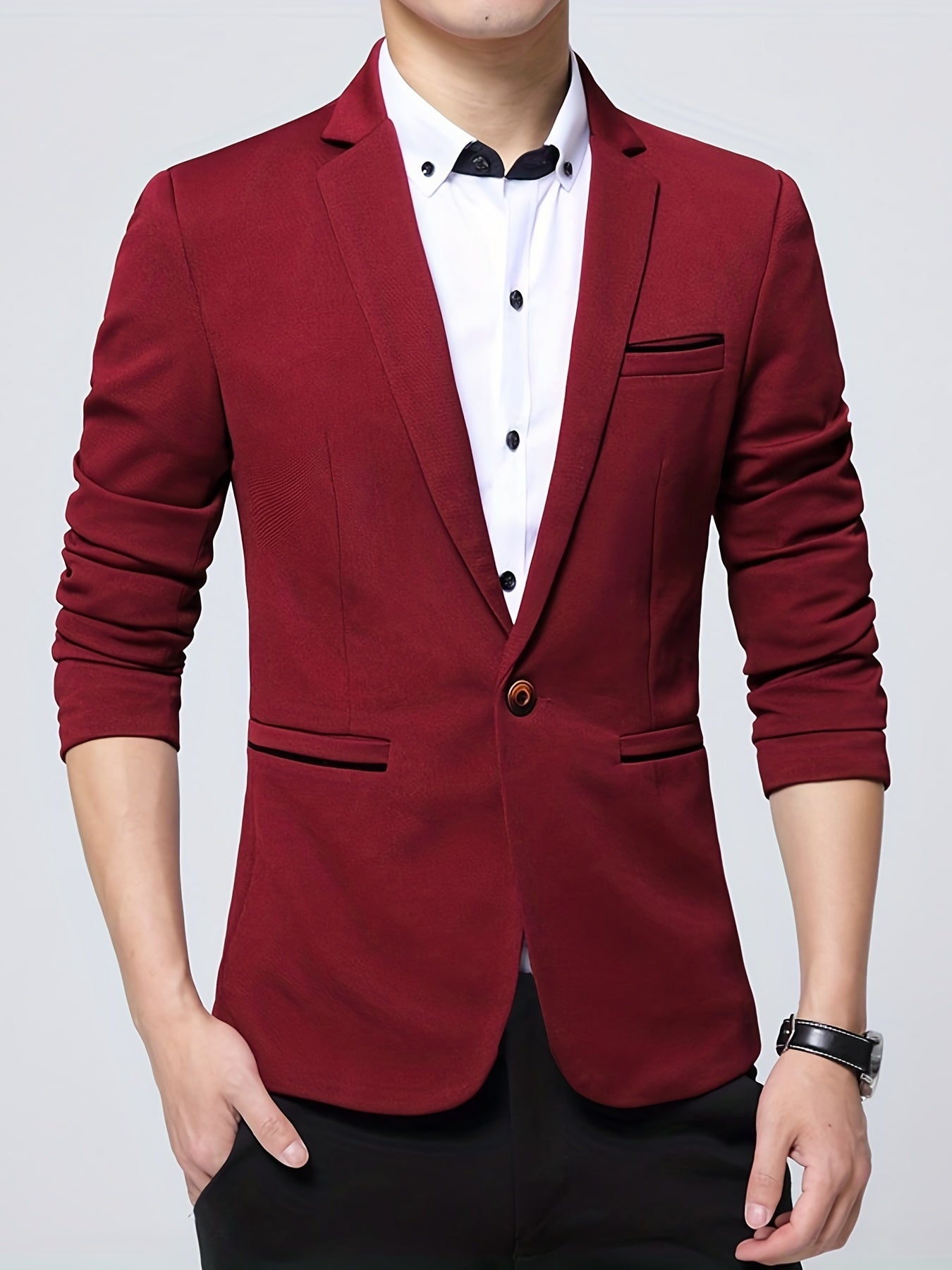 One button blazer