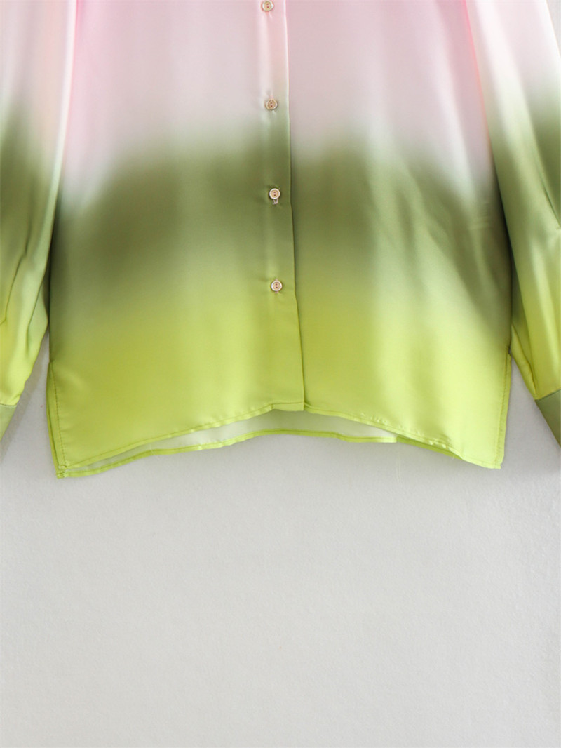 Batik pleated shirt with skirt set