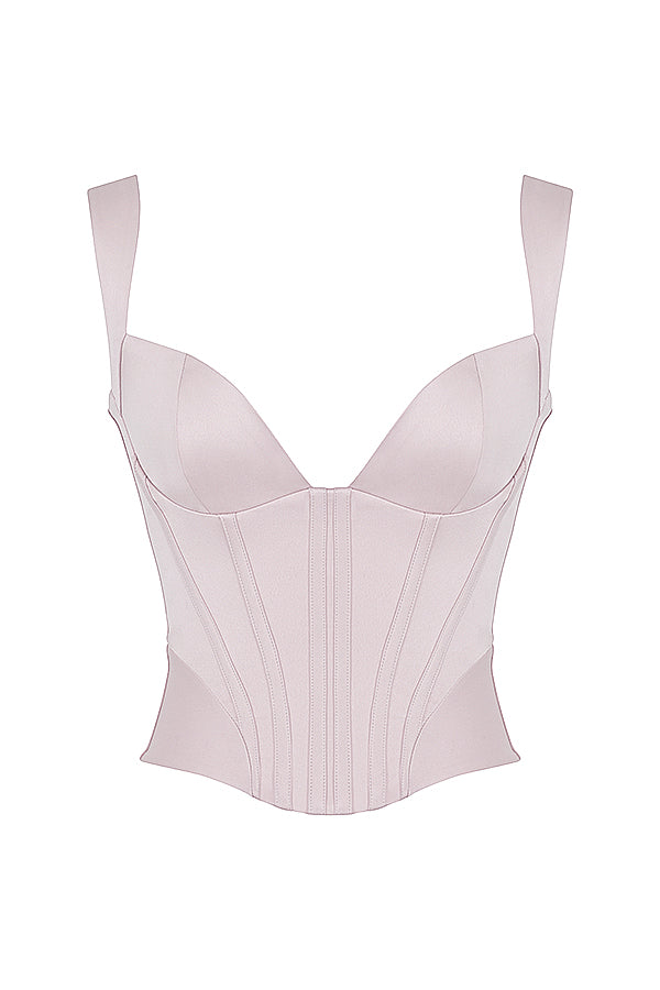 Crystal satin corset