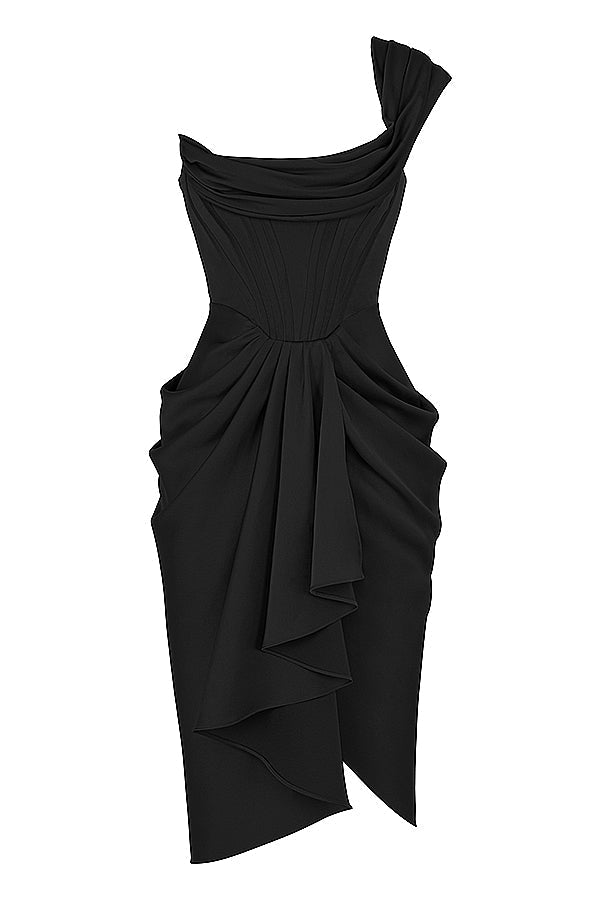 Satin corset midi dress