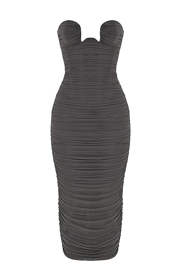 Shadow strapless corset dress