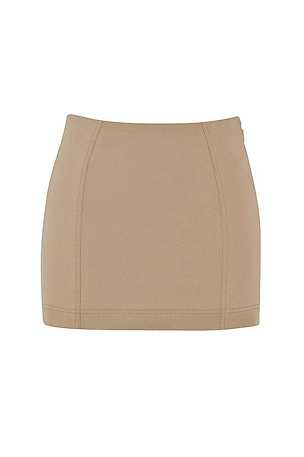 Sculpting corset with mini skirt