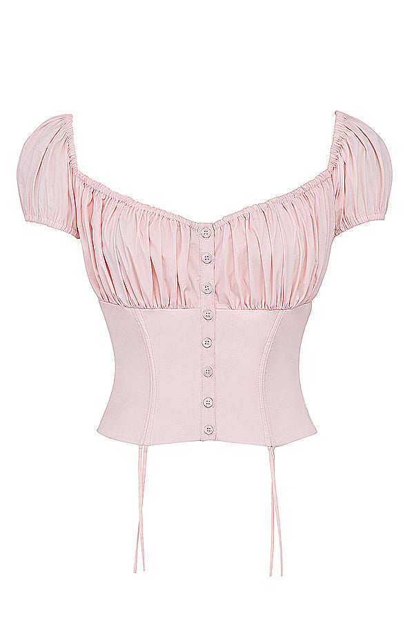 Baby pink top with ruffles