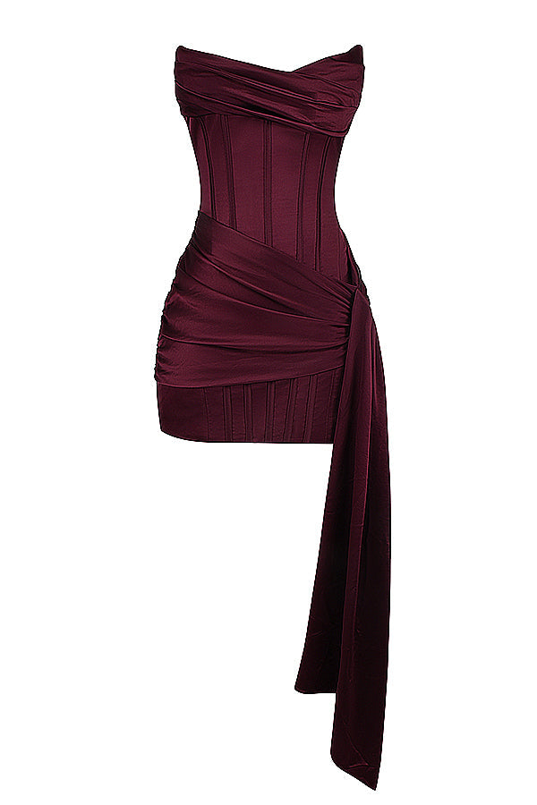Mulberry strapless corset dress