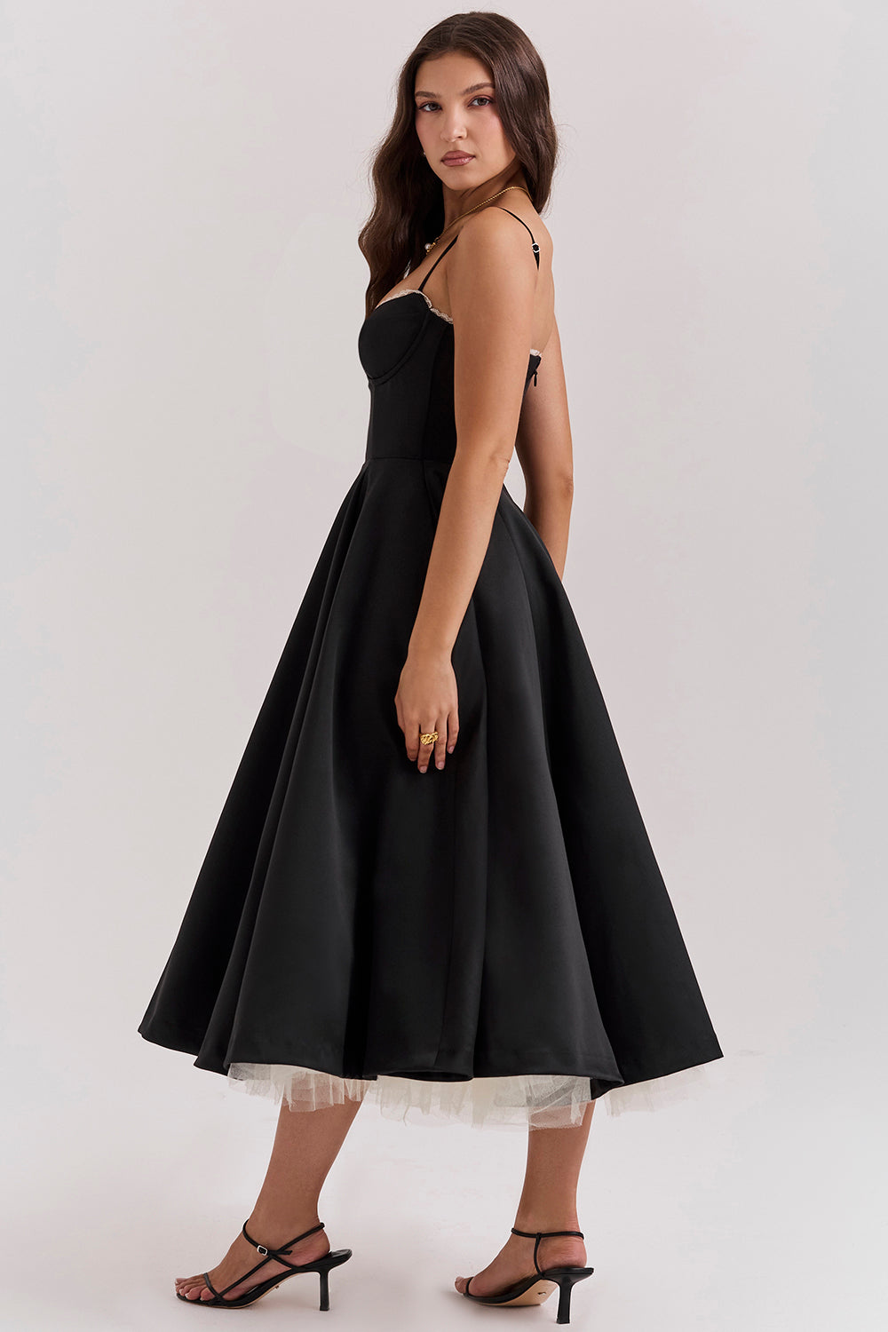Tulle midi dress