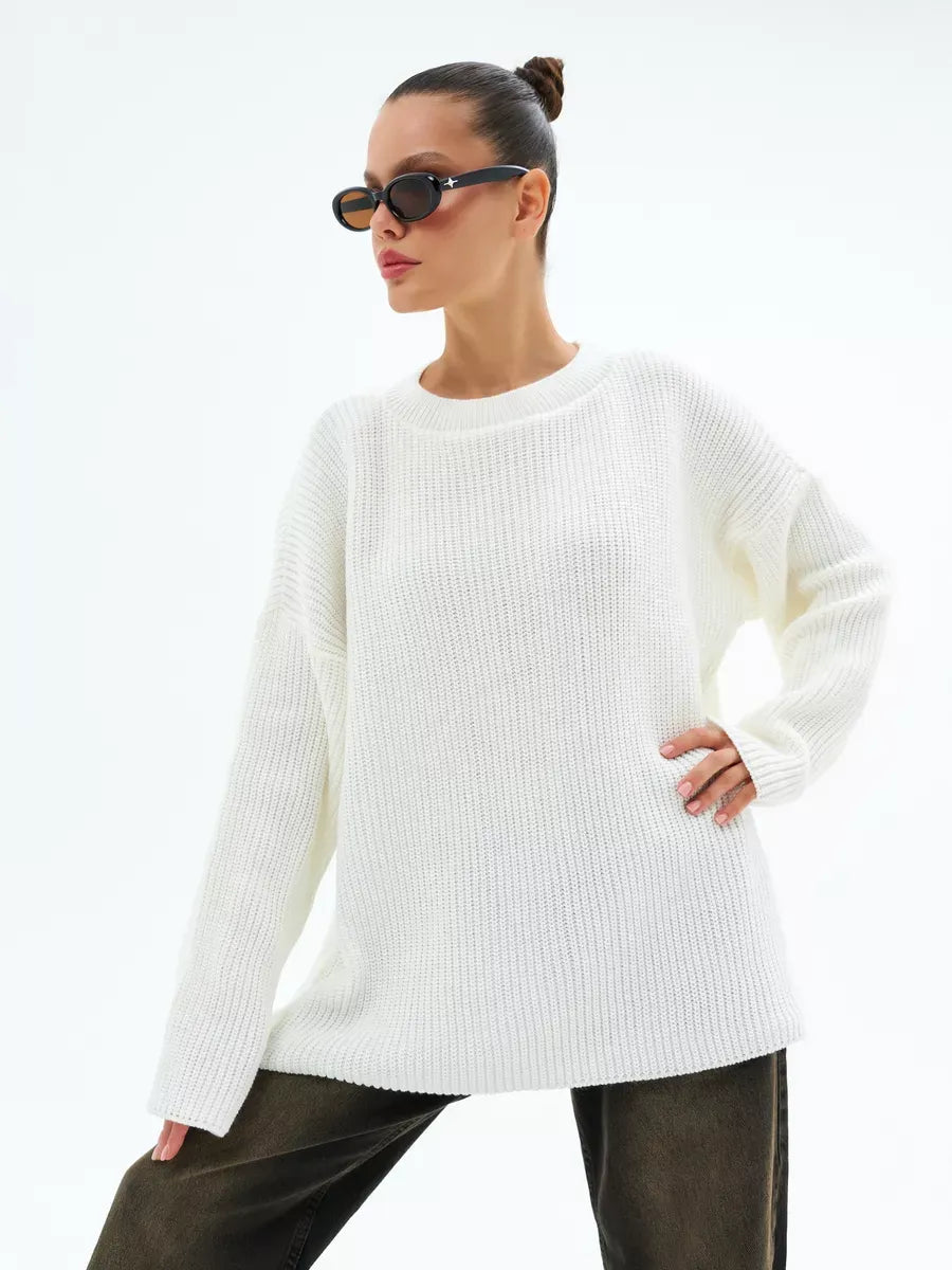 Loose Knitted Striped Sweater