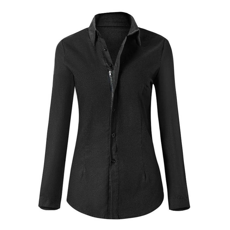 Zipper blouse for women