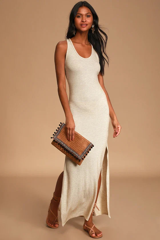 Loose Side Split Maxi Dress