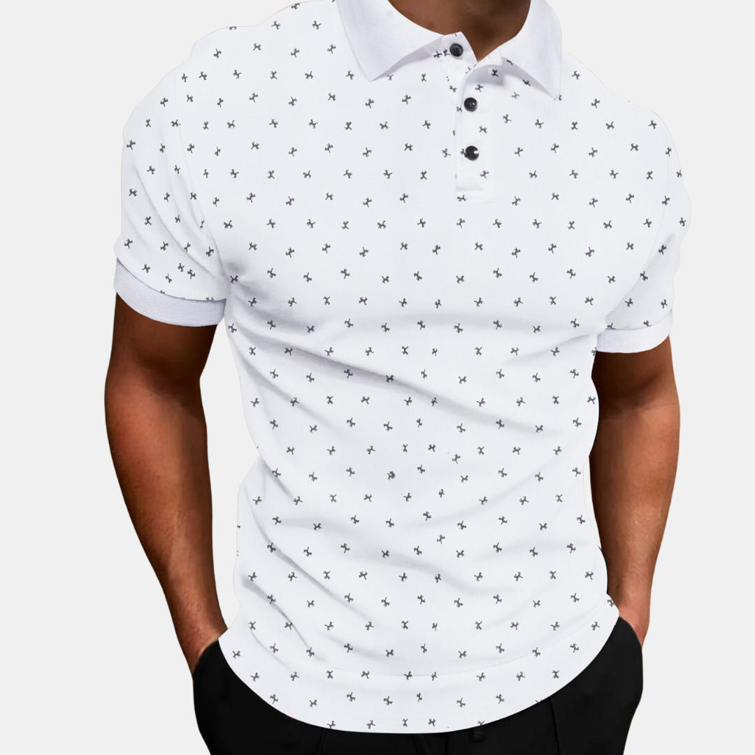 Casual men's polo with print