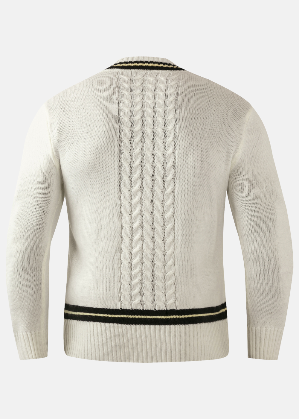 Beige knitted sweater with medium stretch