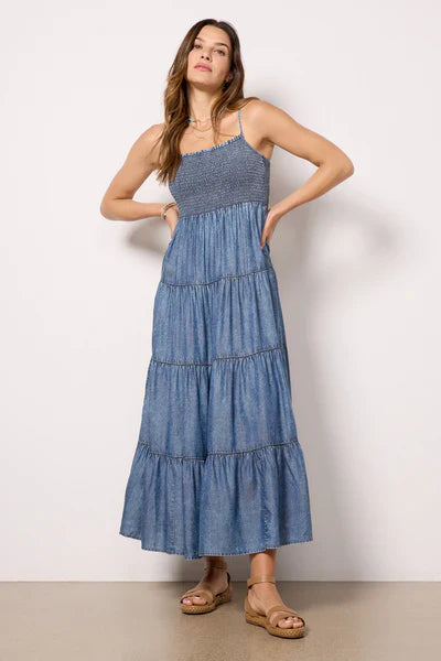 Washedchambray Maxi Dress