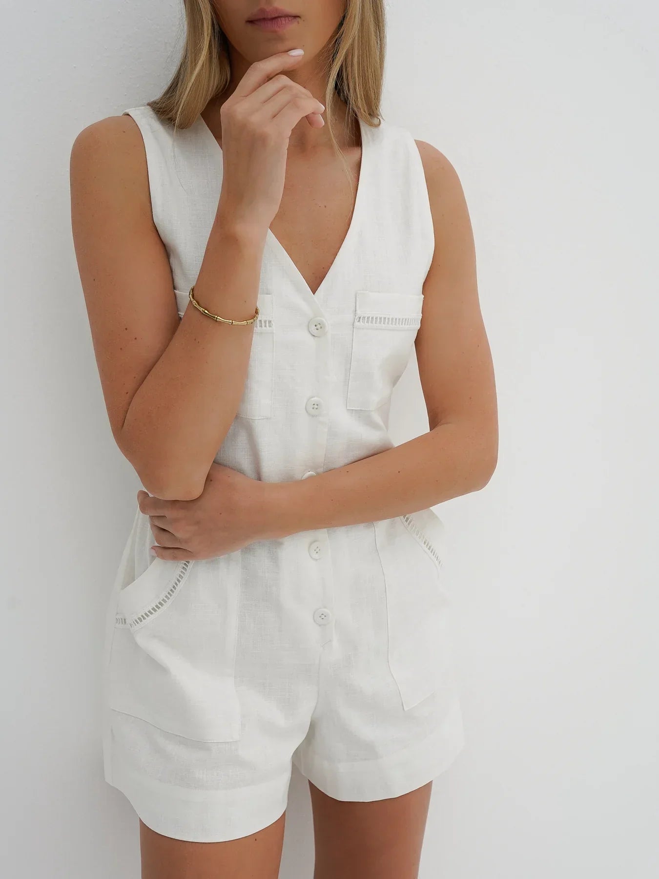 Easy Fit White Romper