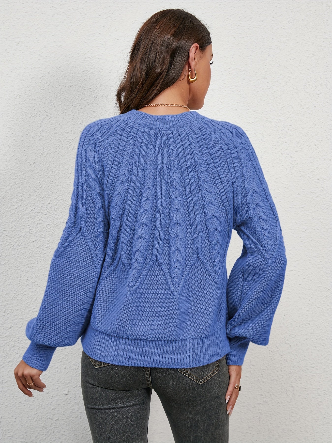 Sturdy cable-knit sweater