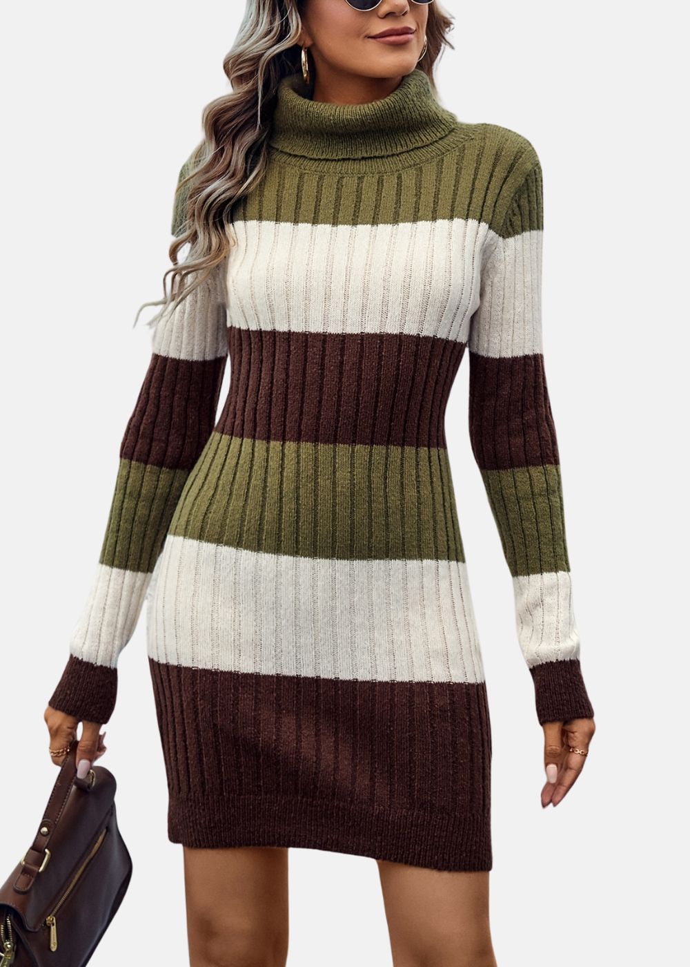 Striped sweater dress