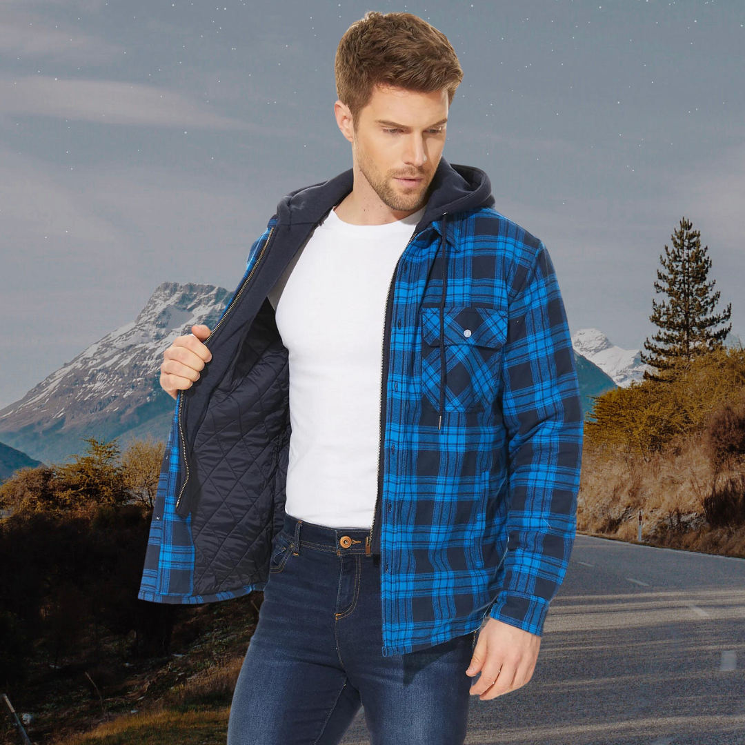 Checked men's jacket