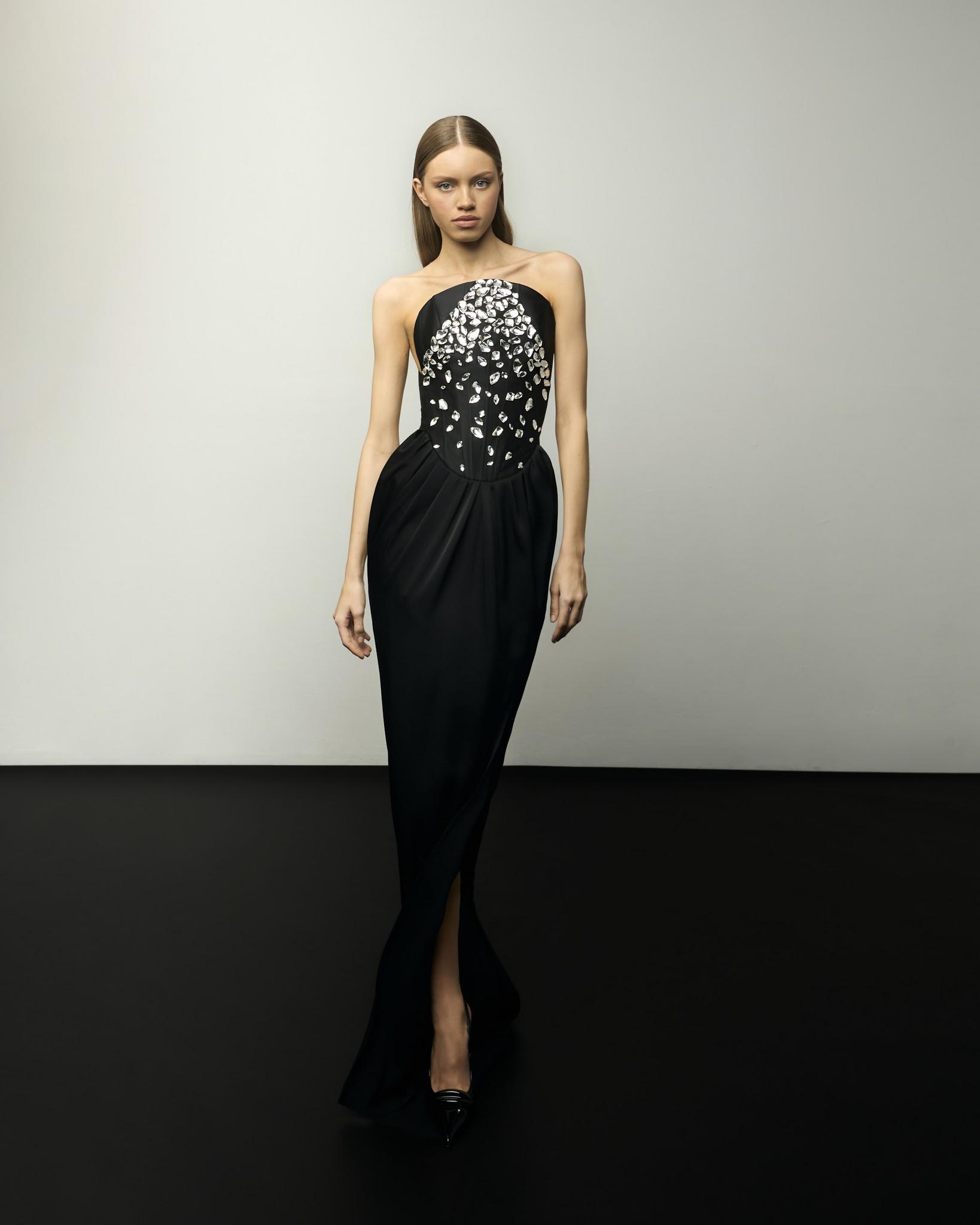 Diamond Evening Black Dress