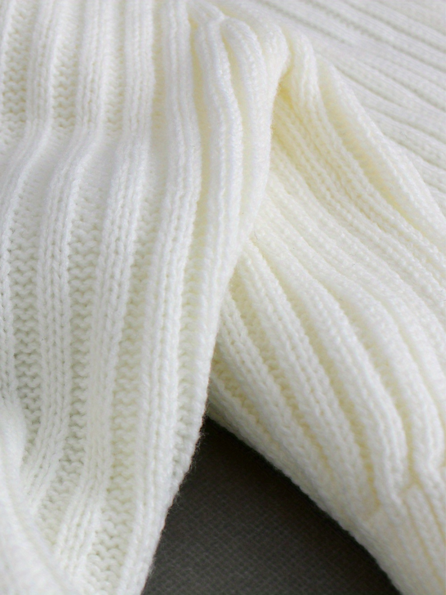 rib knitted sweater with asymmetrical neckline
