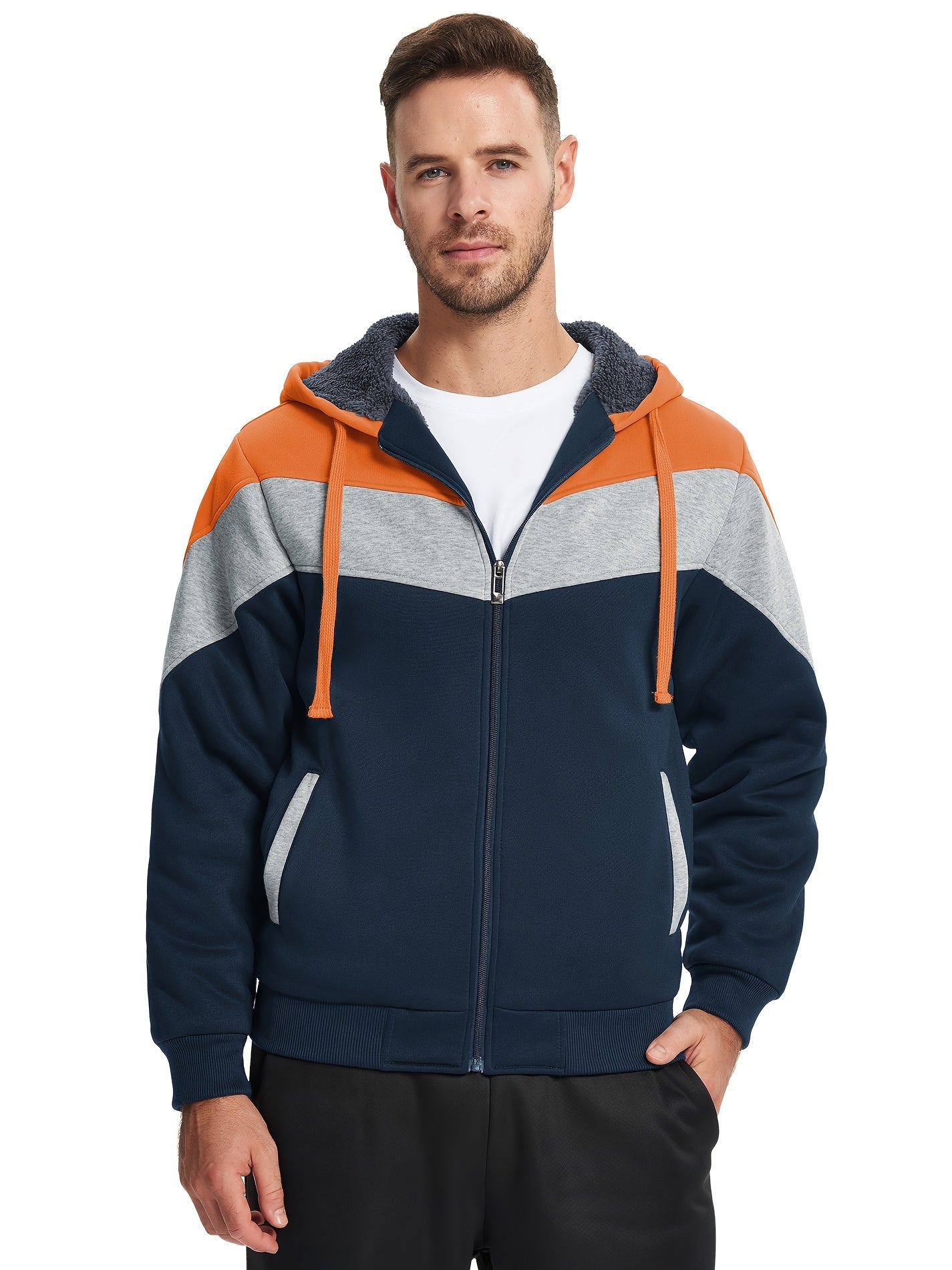 Versatile fur hoodie for men