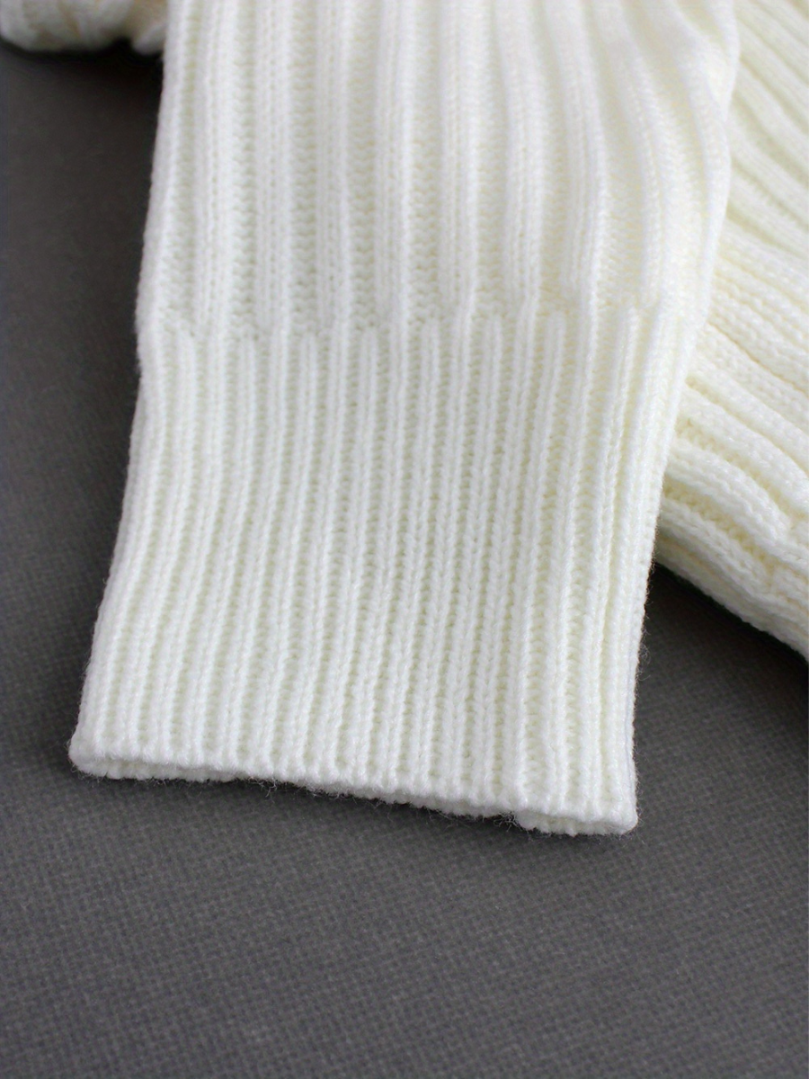 rib knitted sweater with asymmetrical neckline