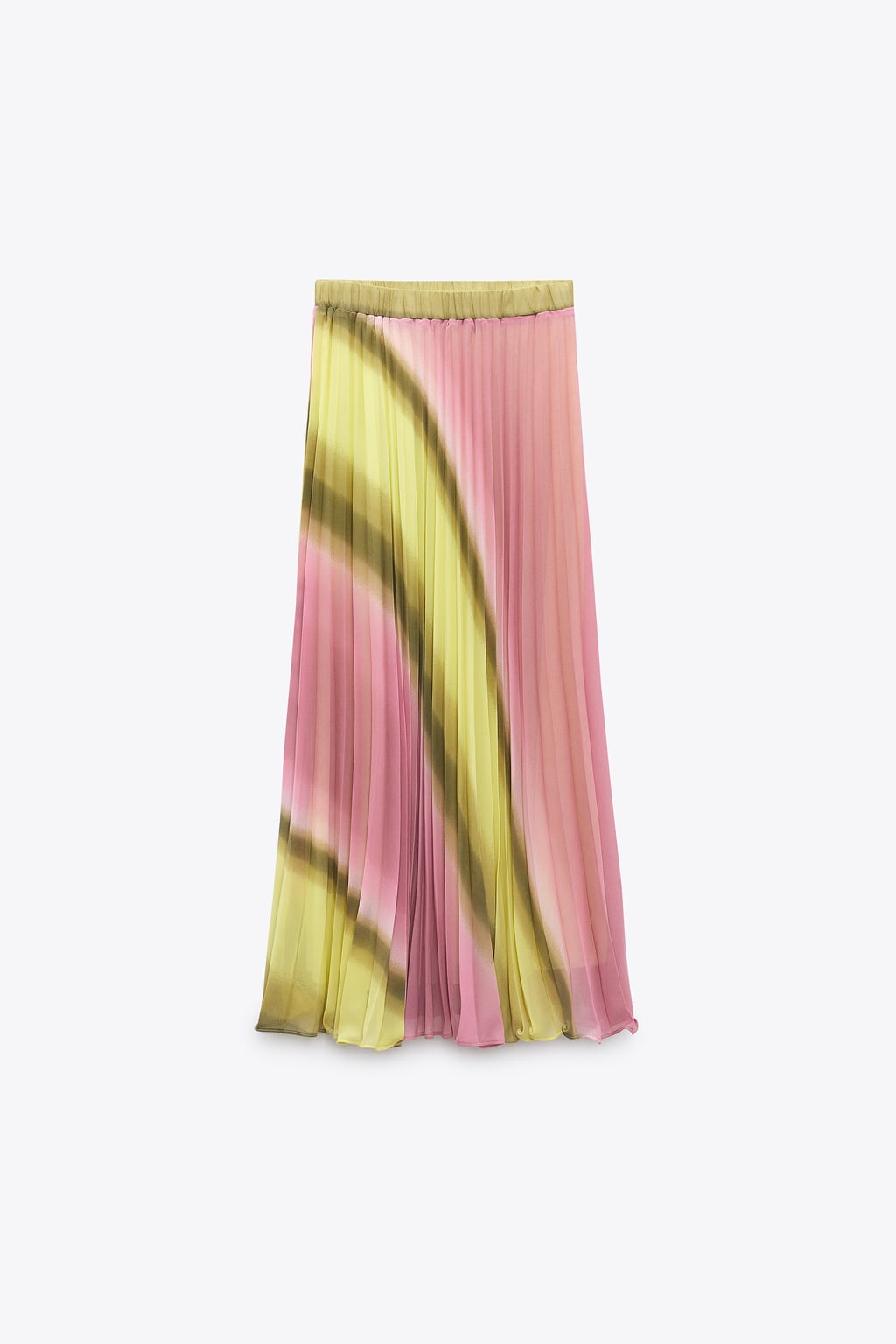 Batik pleated shirt with skirt set