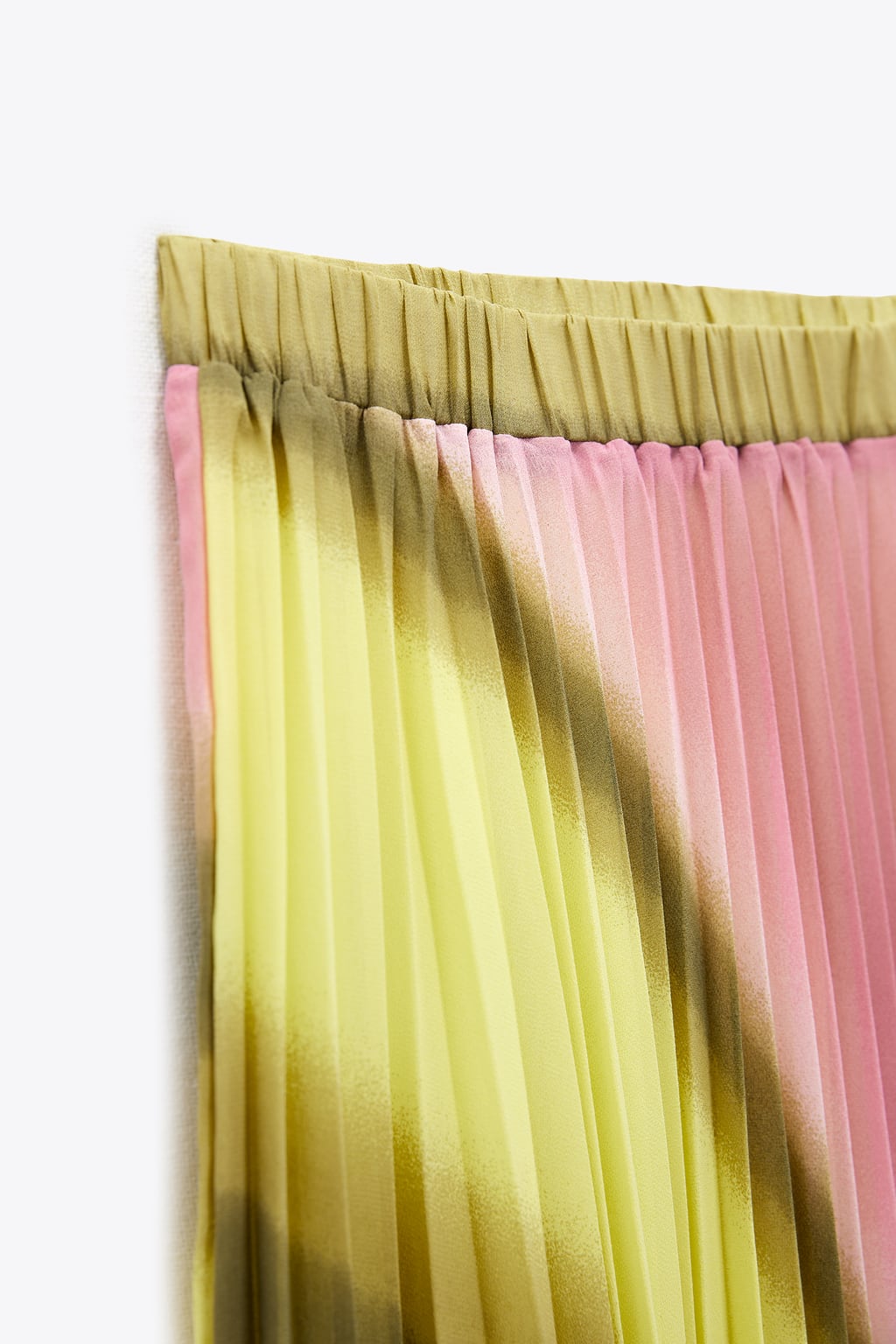 Batik pleated shirt with skirt set