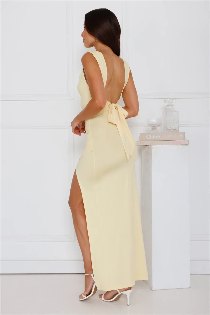 Slim Sleeveless Slit Maxi Dress