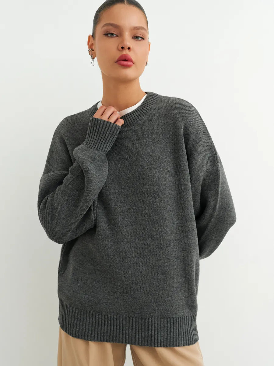 Loose Knitted Striped Sweater