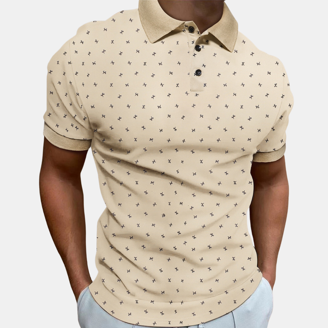 Casual men's polo with print