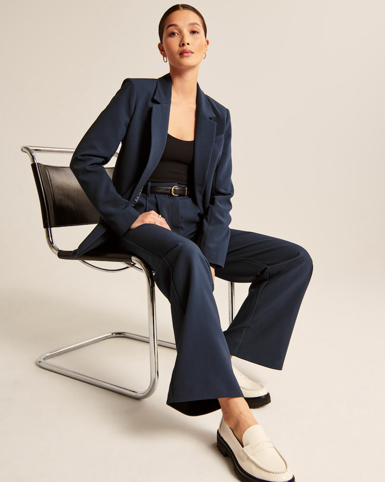 Casual high waist wide leg trousers for women
