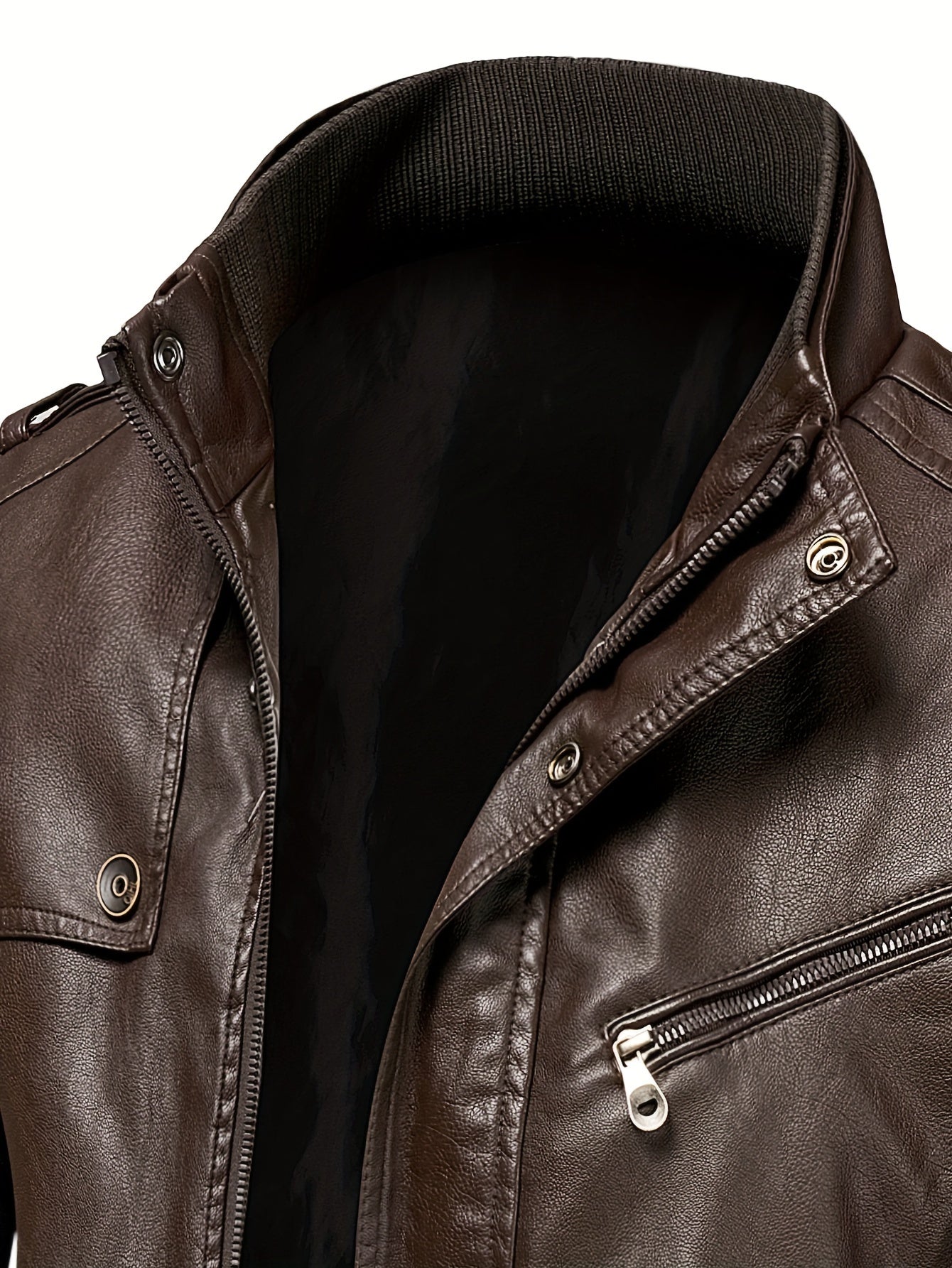Long leather jacket for men