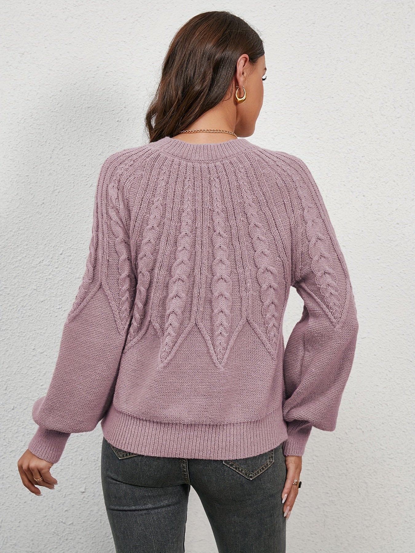 Sturdy cable-knit sweater