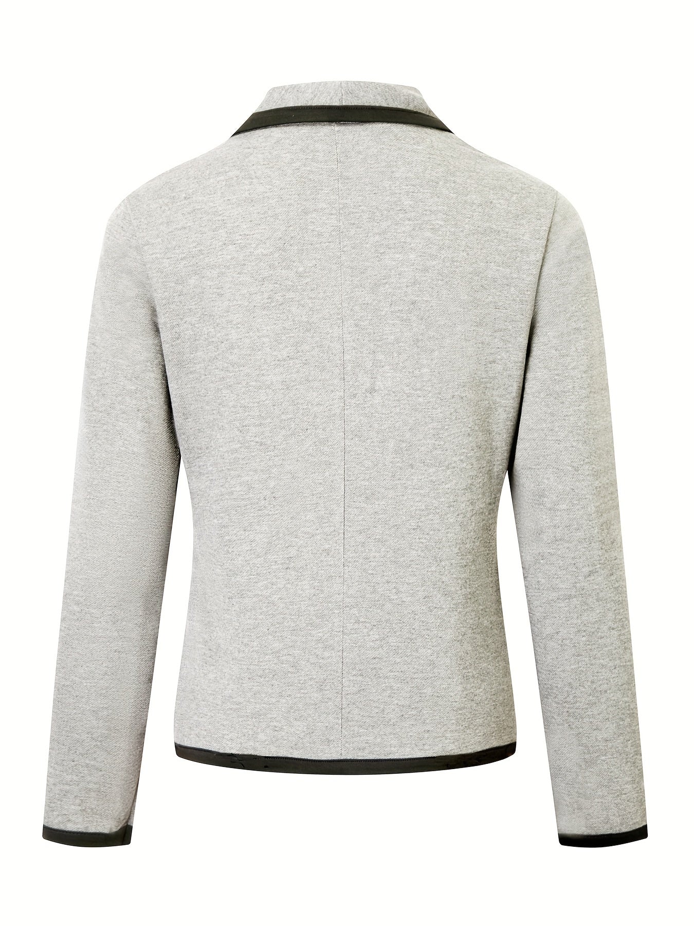 Blazer with shawl collar and contrasting trim