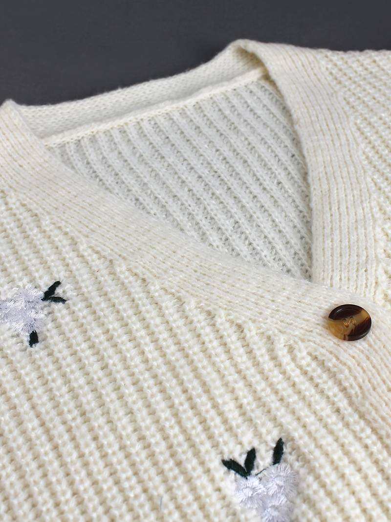 cardigan and shirt with V-neck