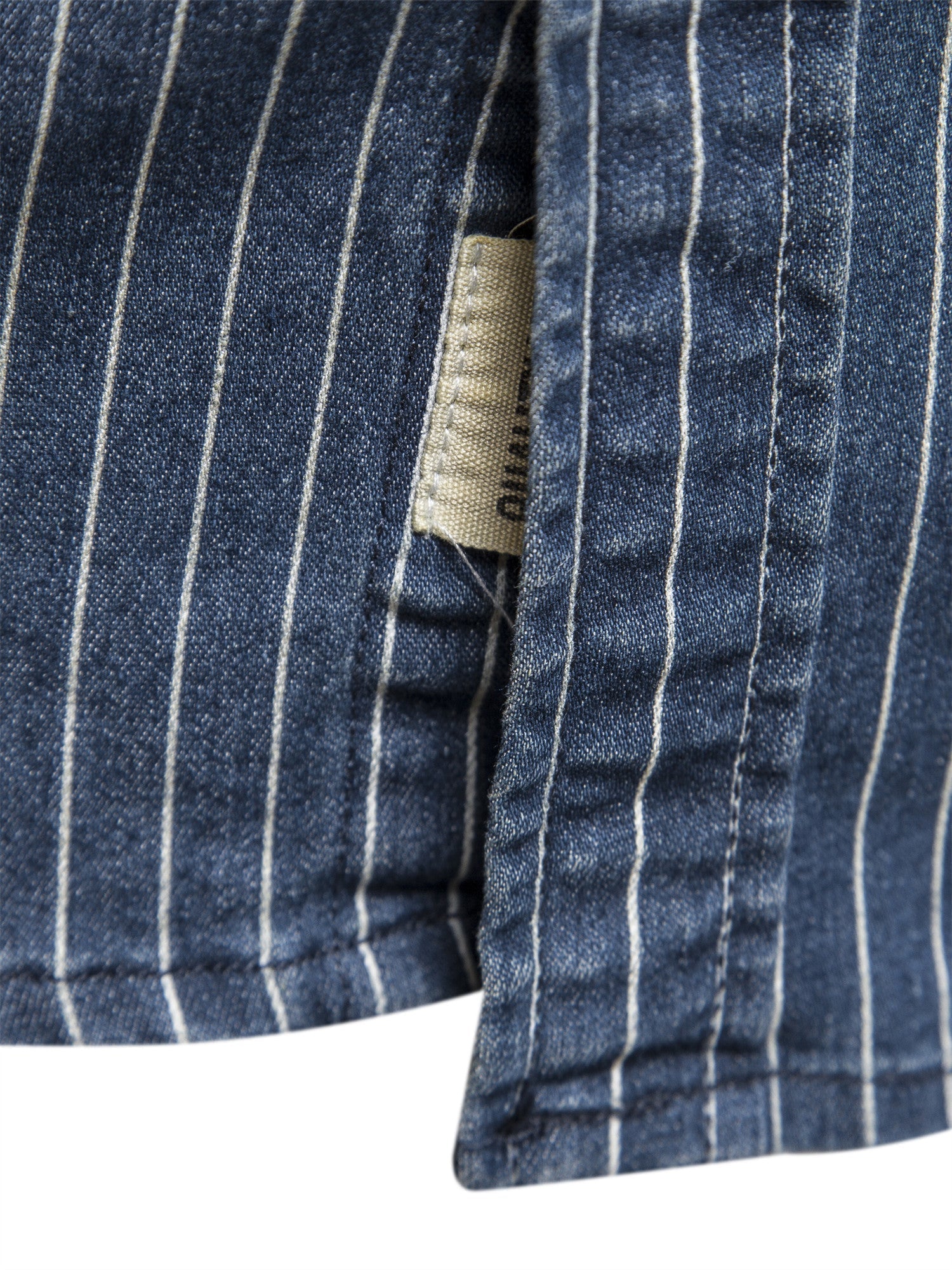 Striped shirt in stretch denim