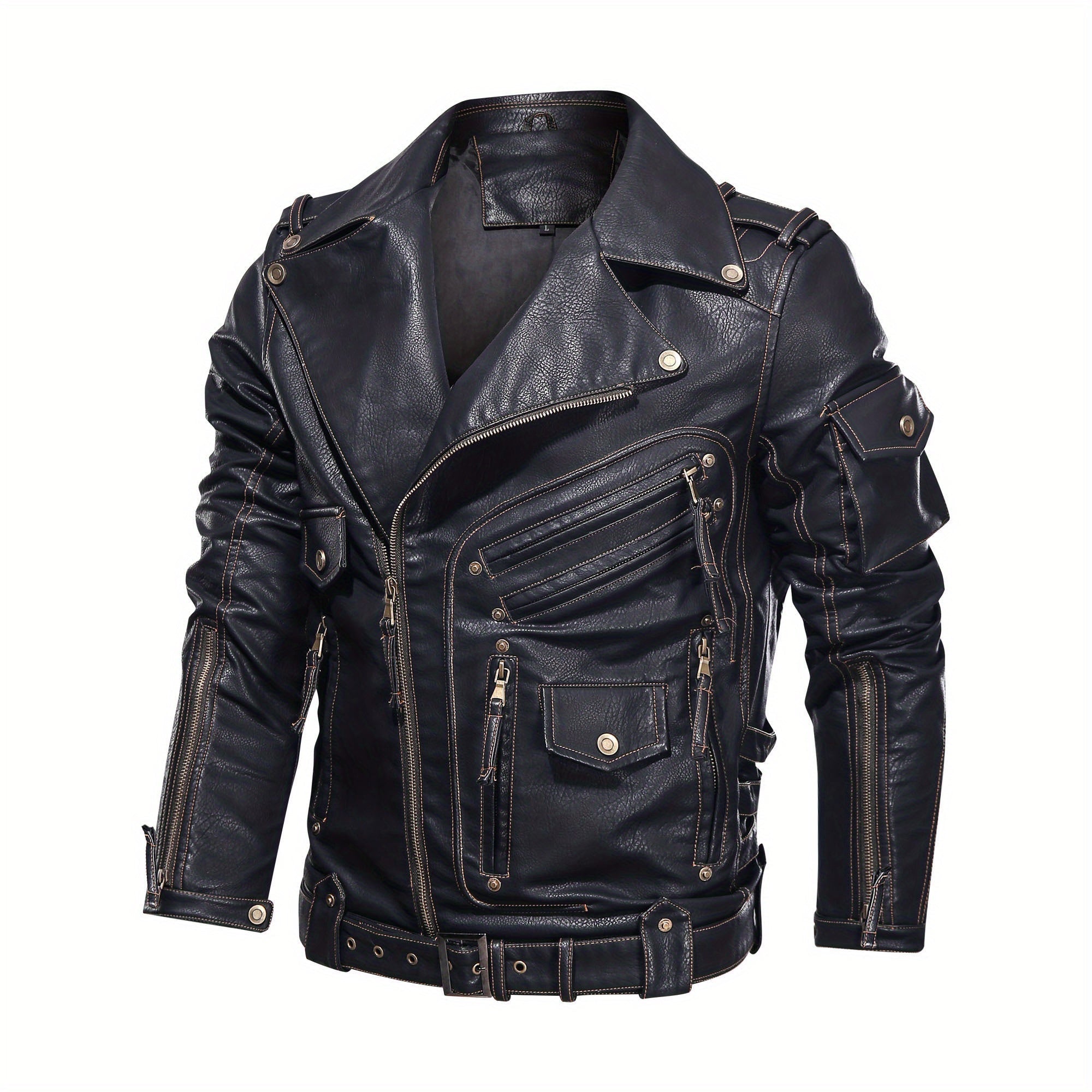 Black faux leather jacket