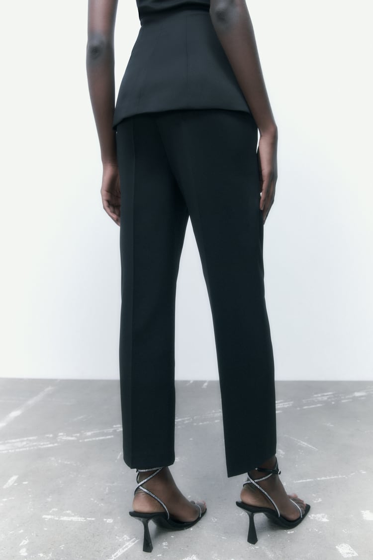 Classic high-waisted corset top and trouser suit