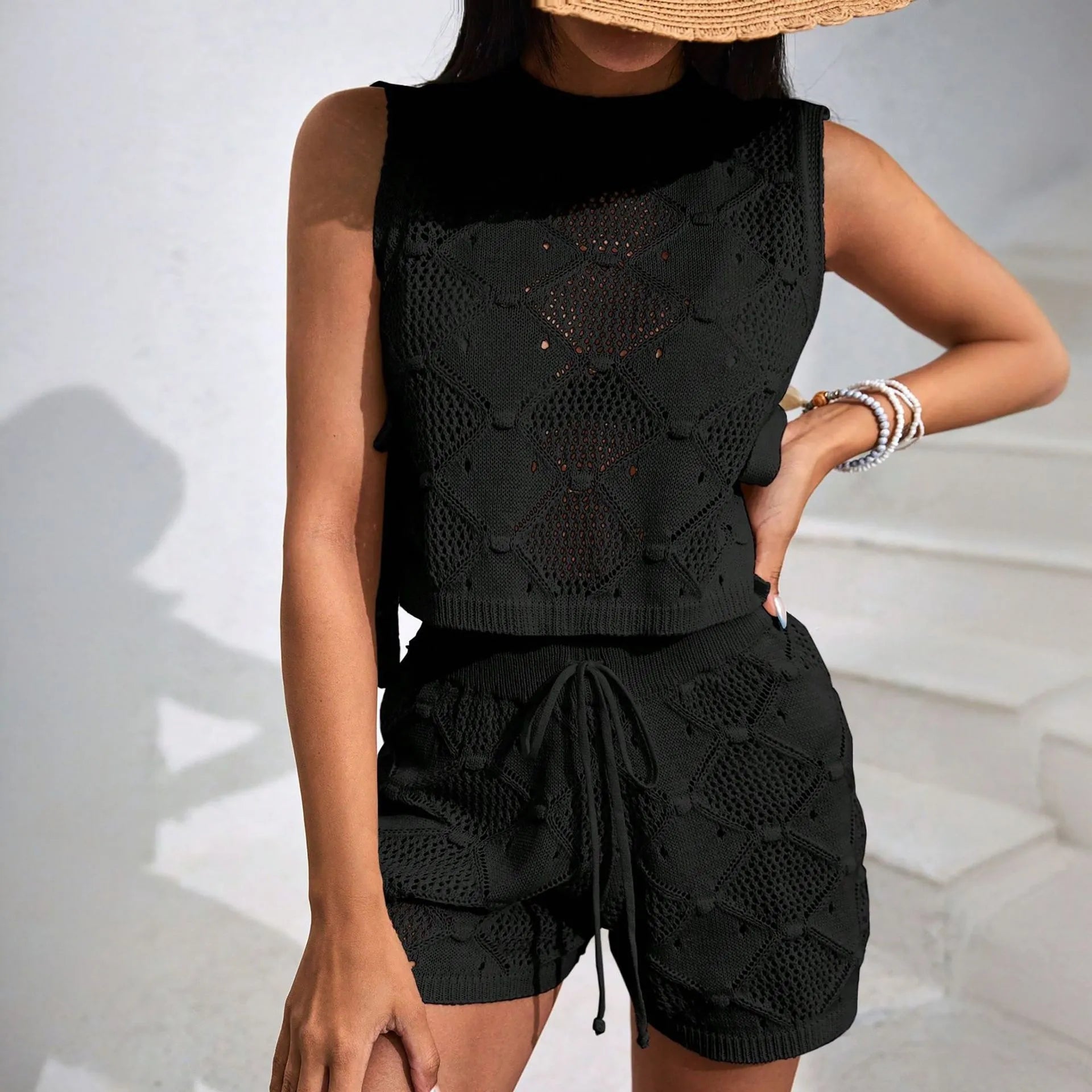 Knitted Two Piece Set For Summer
