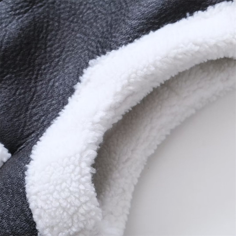 Black cardigan with fur for women