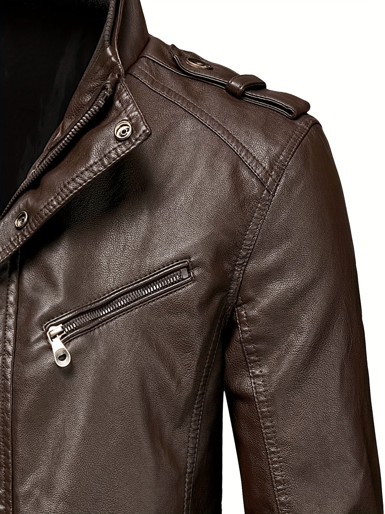 Long leather jacket for men