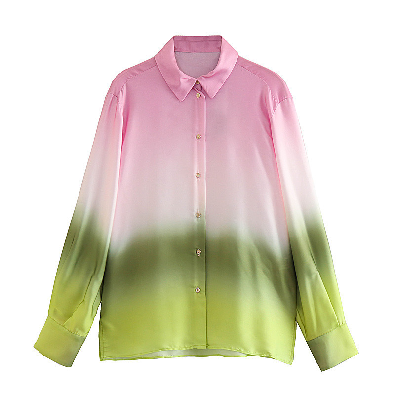 Batik pleated shirt with skirt set