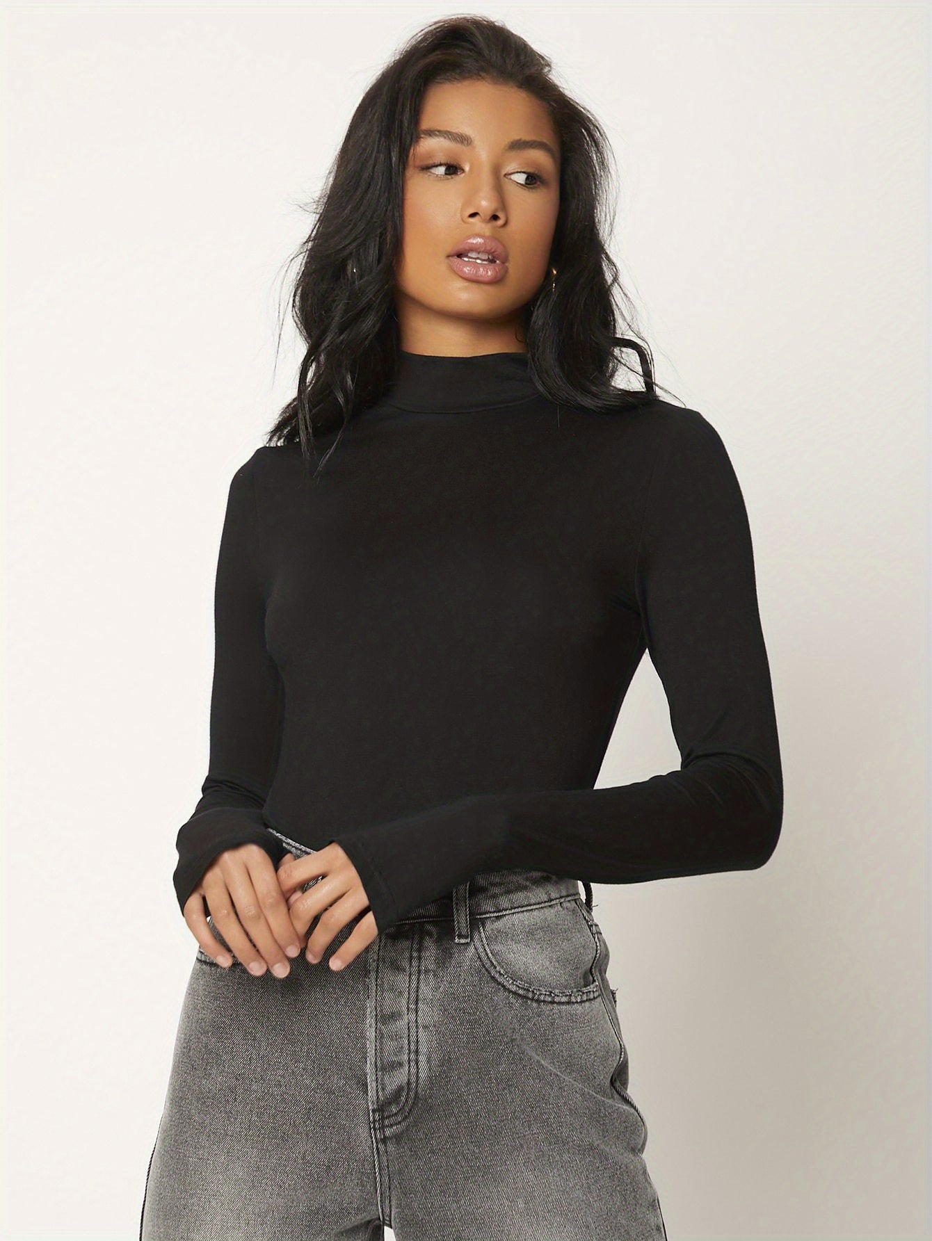 T-shirt with turtleneck