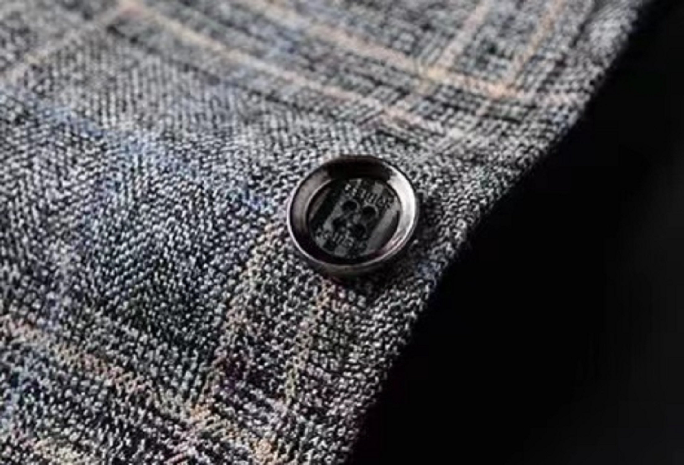 Casual checked striped slim suit