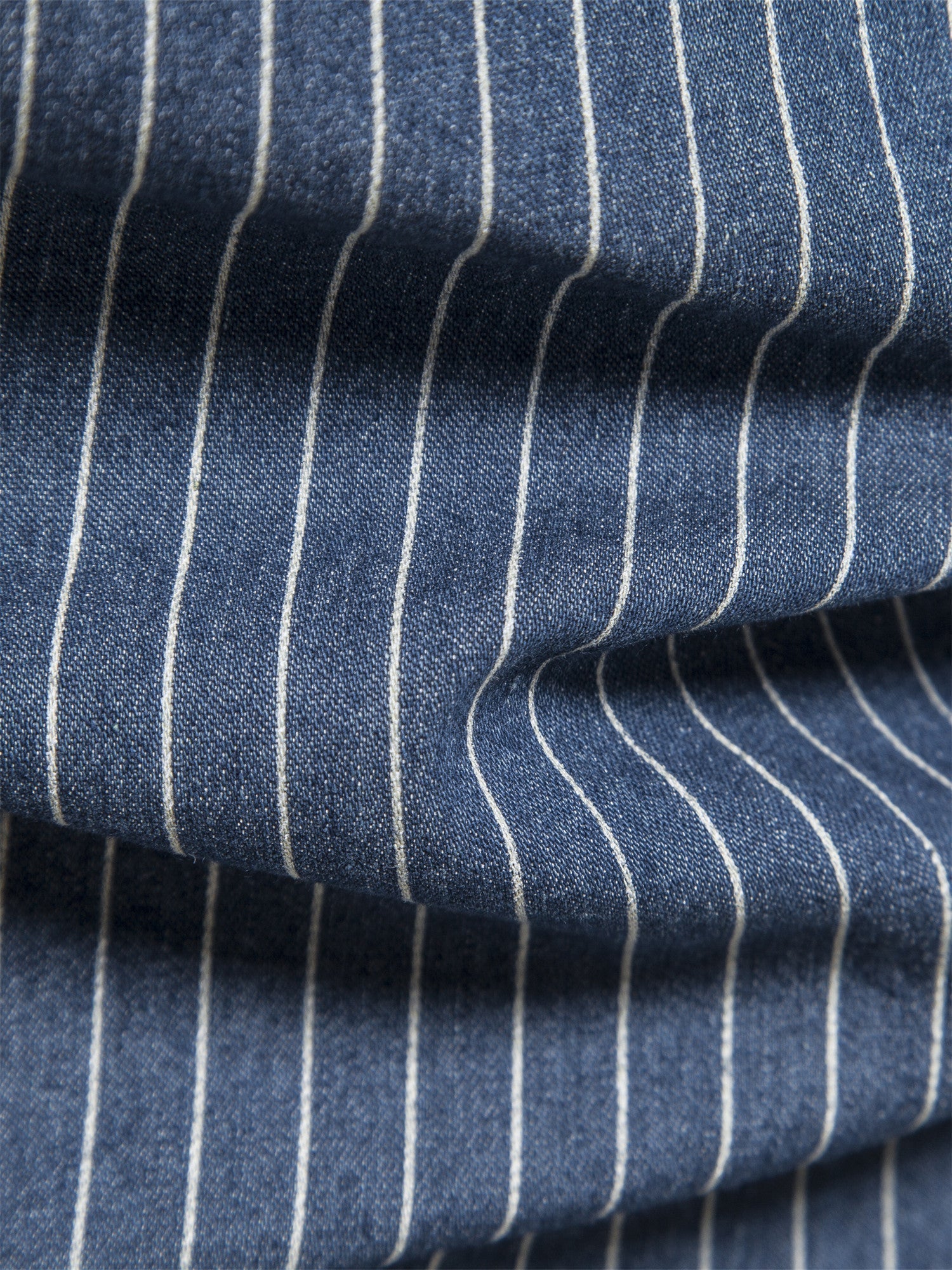 Striped shirt in stretch denim