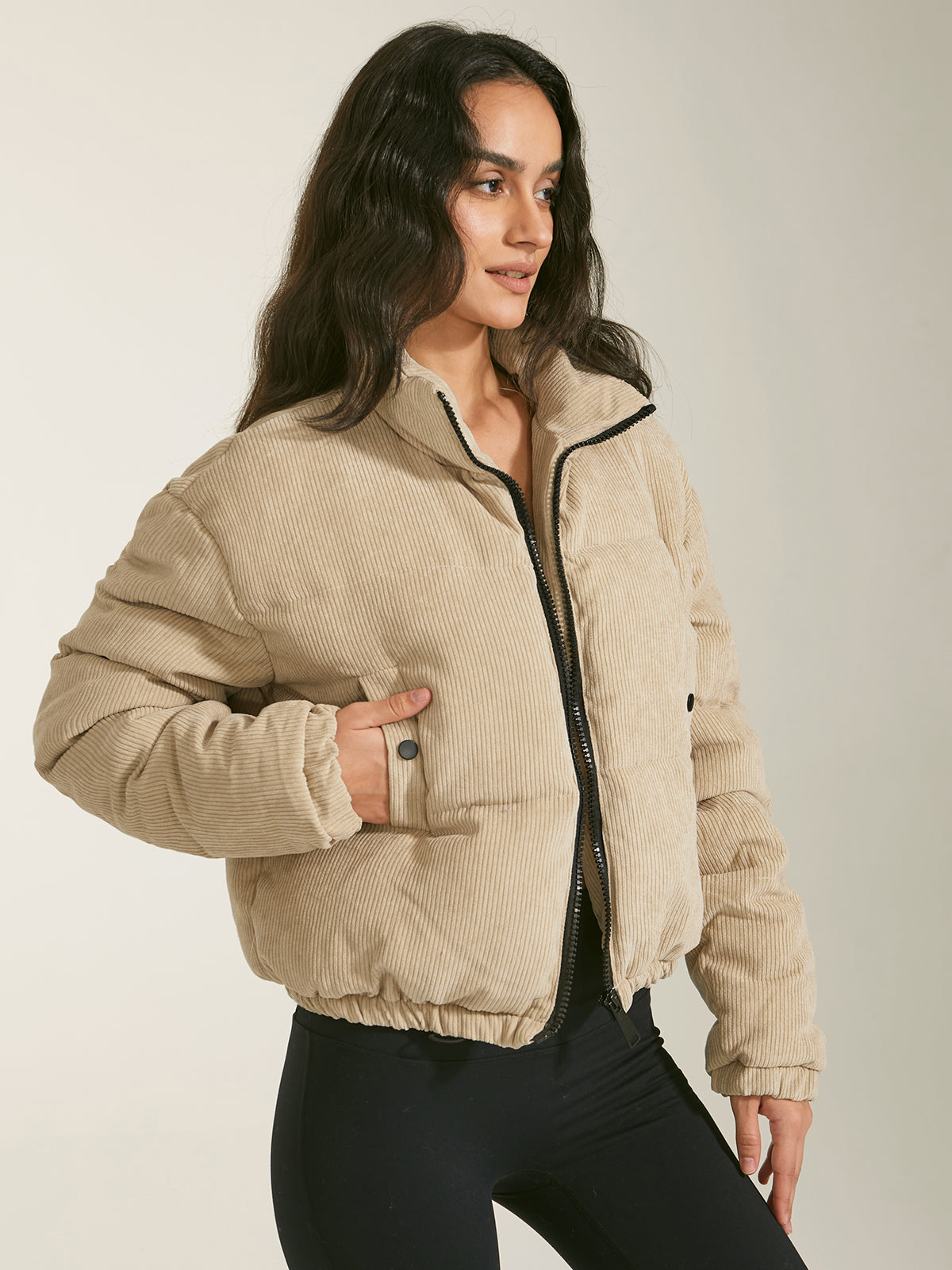 Beige jacket for women