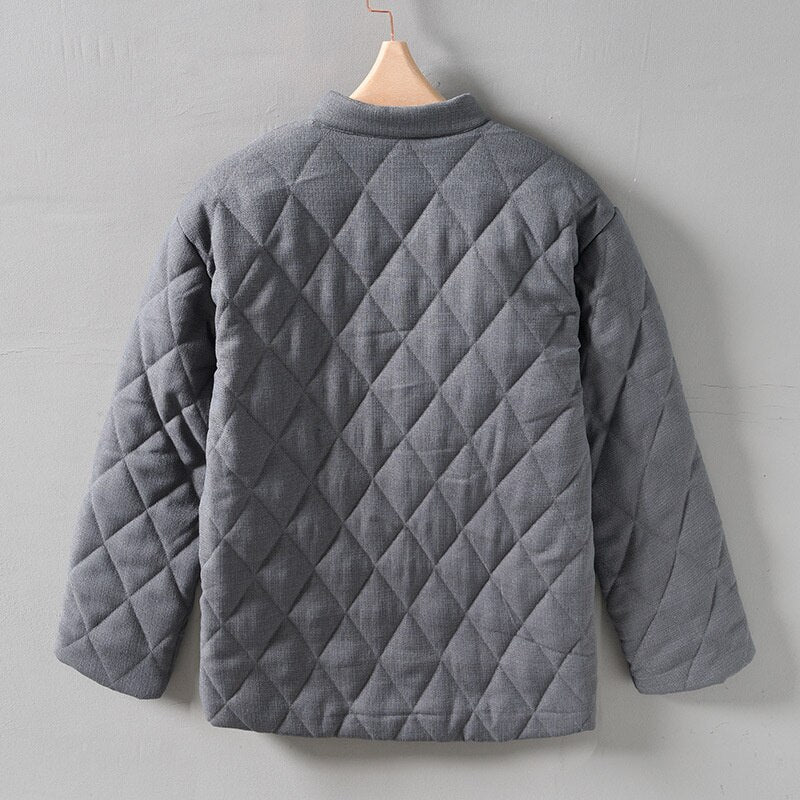 Warm padded turtleneck jacket for men in Japanese style