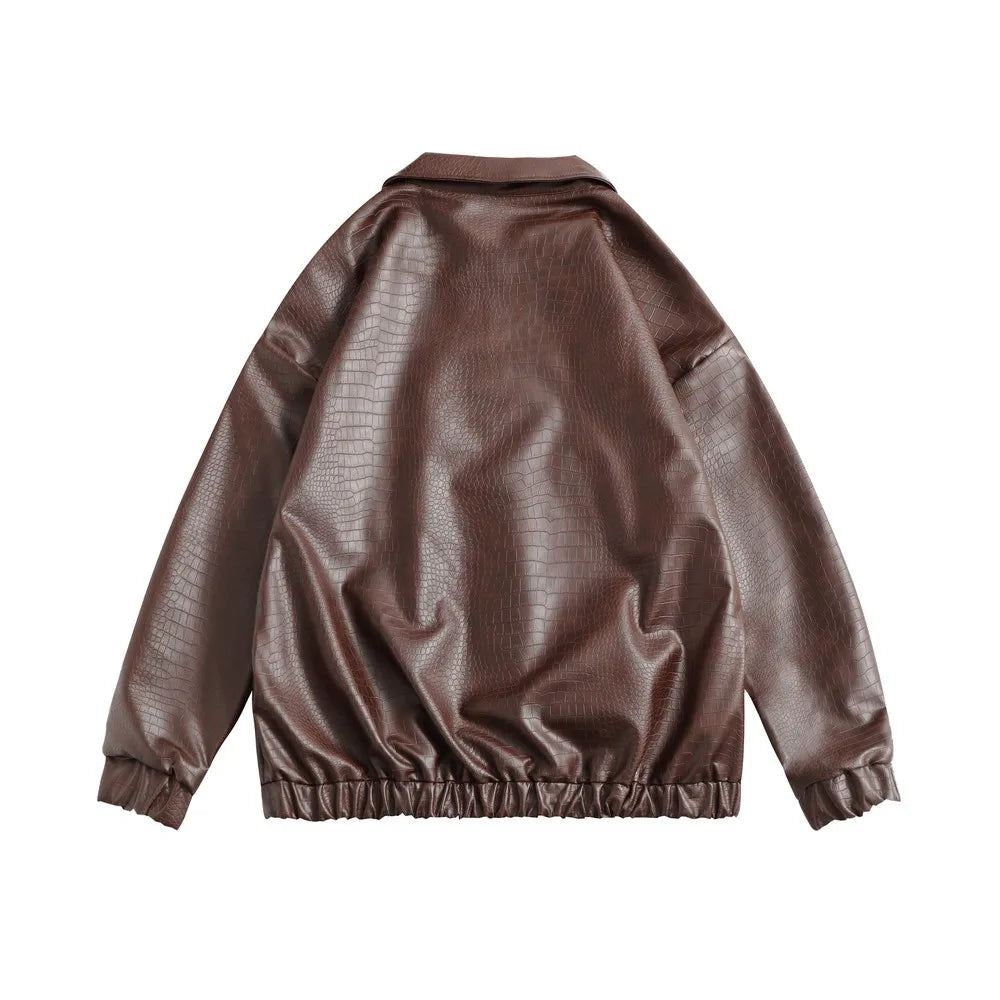 Textured Leather jacket