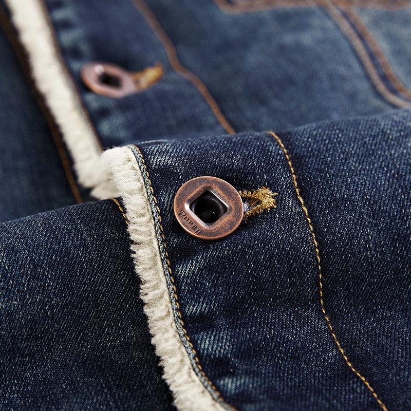 Cotton denim jacket for men