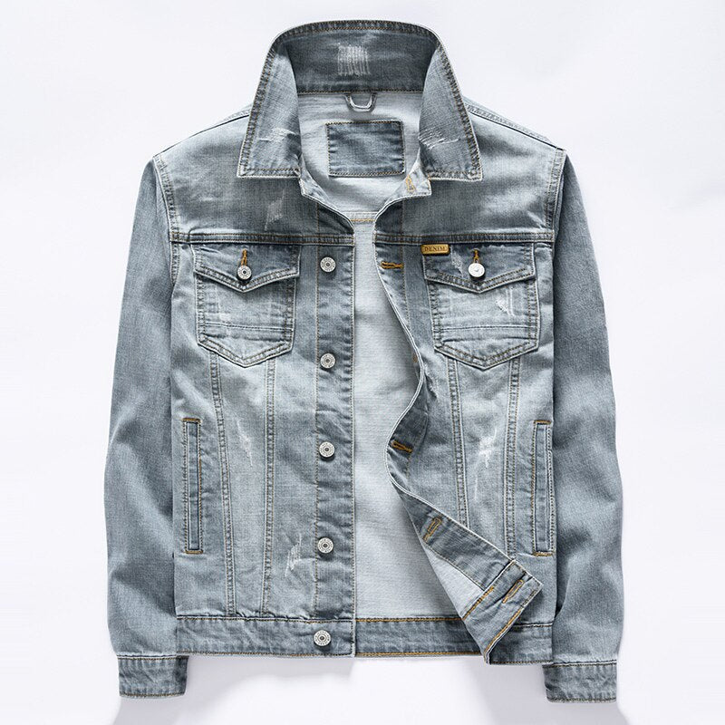 Denim men's jackets in classic vintage style